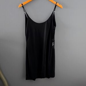 Lulu's black mini slip dress size S NWT